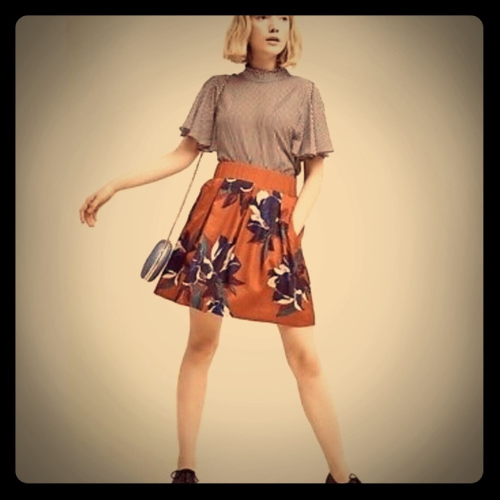 Anthropologie Maeve Maira Floral Skirt